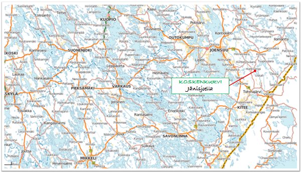 Koskenkurvi - Lähestymiskartta